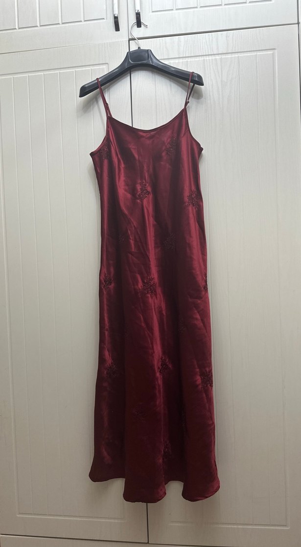 Bordo Uzun Bohem Salaş Kadın Sabahlık - Görsel 3