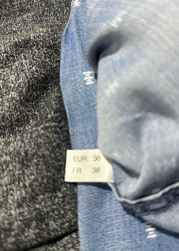 Düğmeli V Yaka Kadın Kot Gömlek - Görsel 4