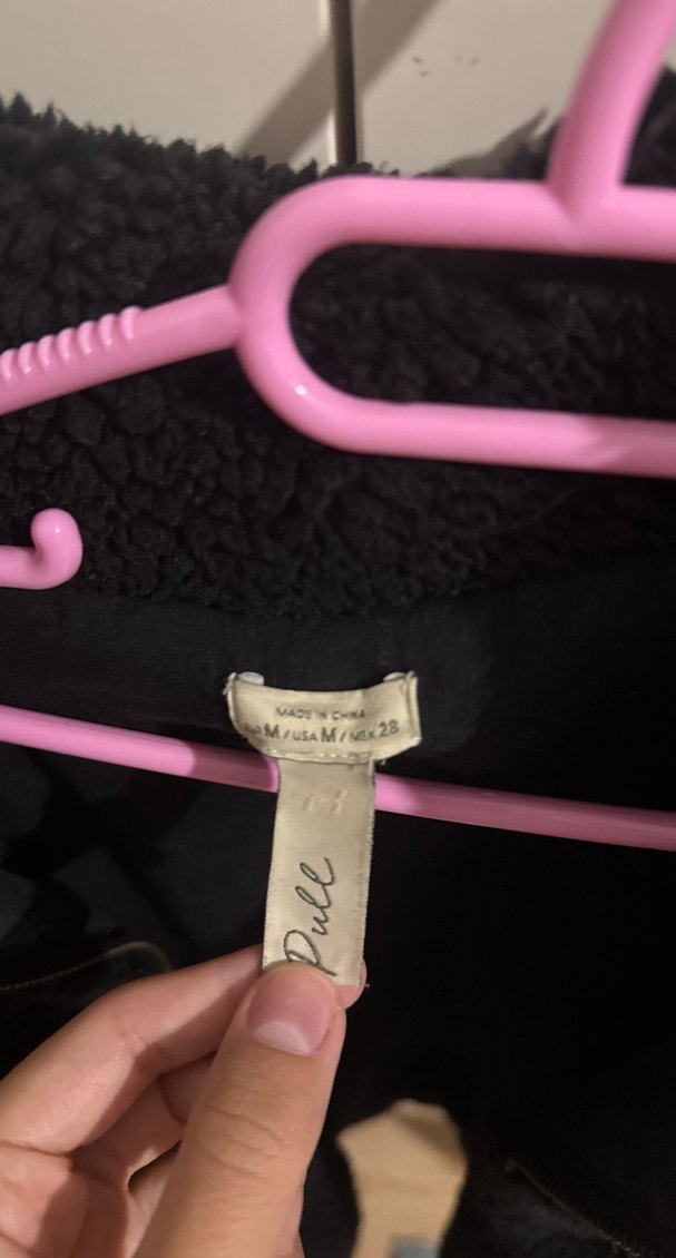 Siyah Kürk PULL AND BEAR Detaylı Kadın Ceket - Görsel 3