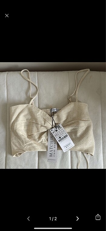 Stradivarius keten crop