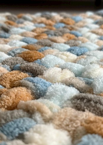 Çok Renkli Örgü Çocuk Battaniyesi - Görsel 2