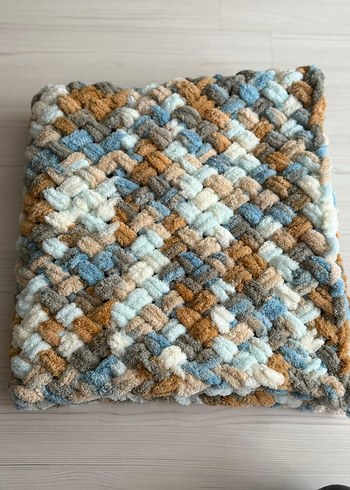 Çok Renkli Örgü Çocuk Battaniyesi - Görsel 4