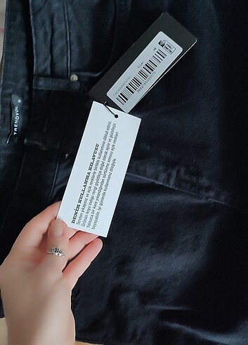 Siyah mini kot etek - Görsel 4