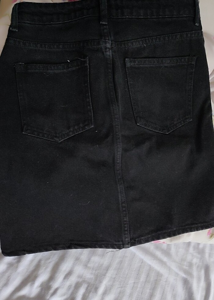 Siyah mini kot etek - Görsel 3