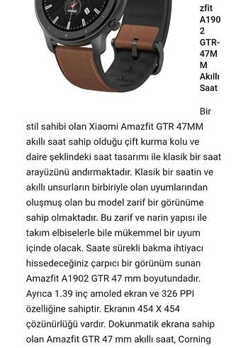 Amazfit A1902 GTR 47 MM Akıllı Saat - Görsel 4