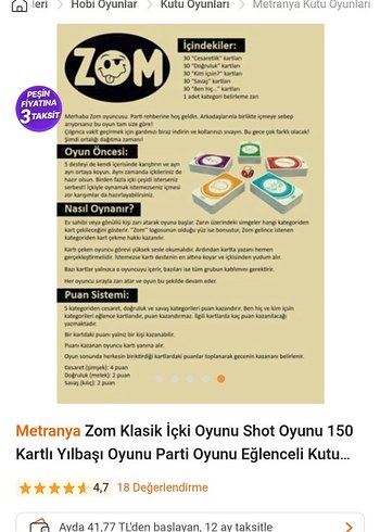 Zoom Parti Oyunu - Siyah Kutulu Plastik Oyun - Görsel 7