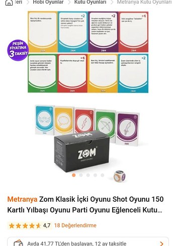 Zoom Parti Oyunu - Siyah Kutulu Plastik Oyun - Görsel 6