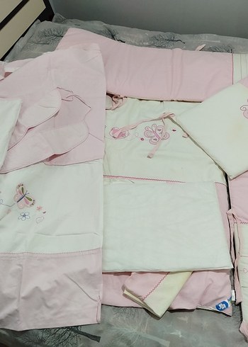 Pembe Nakışlı Çocuk Uyku Seti - Görsel 2