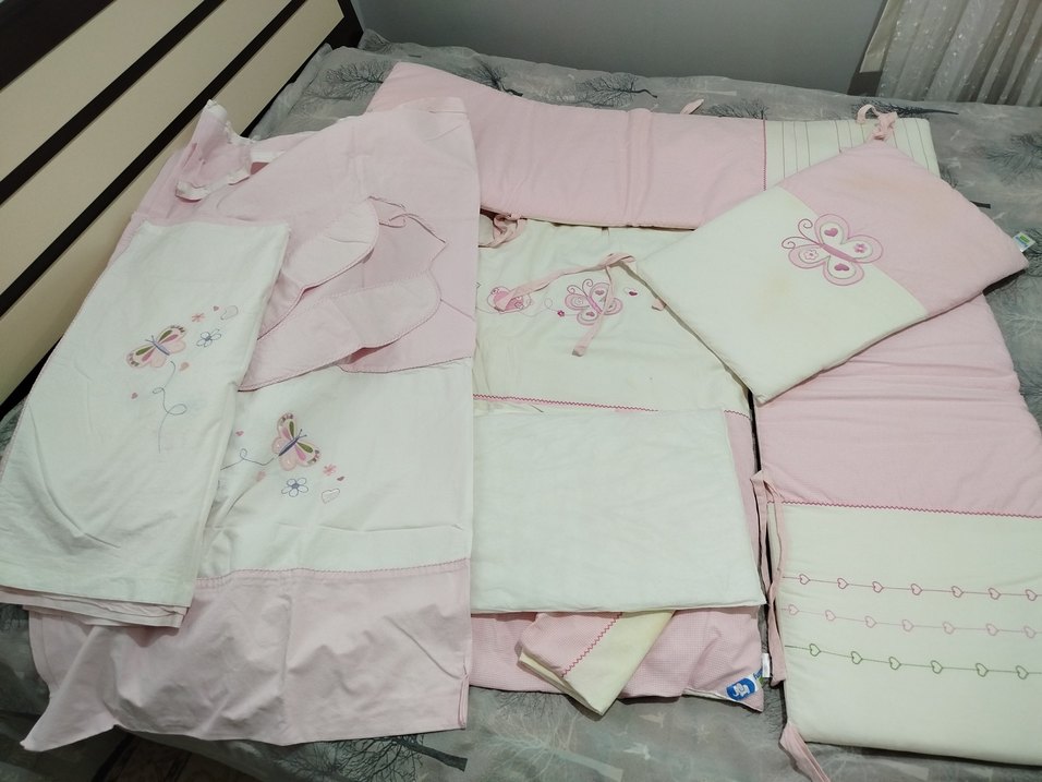 Pembe Nakışlı Çocuk Uyku Seti - Görsel 2