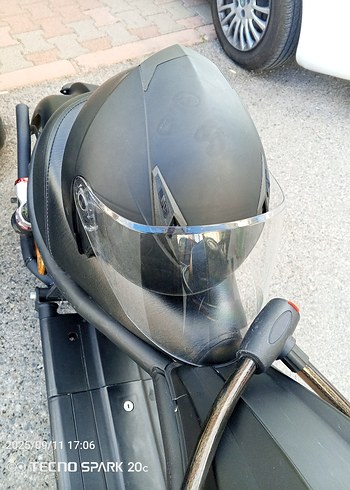 Siyah Deri Biker Kask RK20 Tokalı - Görsel 4