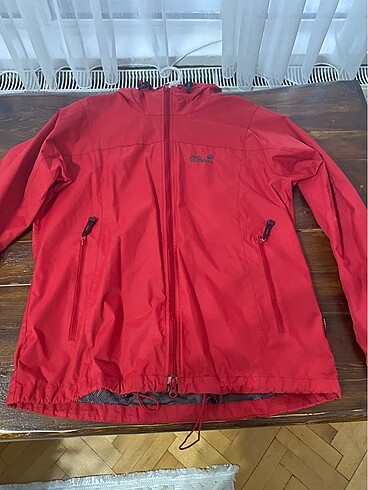 Jack Wolfskin Su geçirmez kırmızı yağmurluk