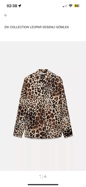 Zara leoparlı gömlek