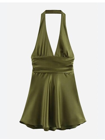 Zara saten elbise