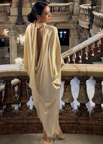 Zara saten tunik elbise - Görsel 2