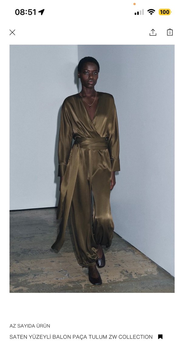Zara saten tulum - Görsel 2