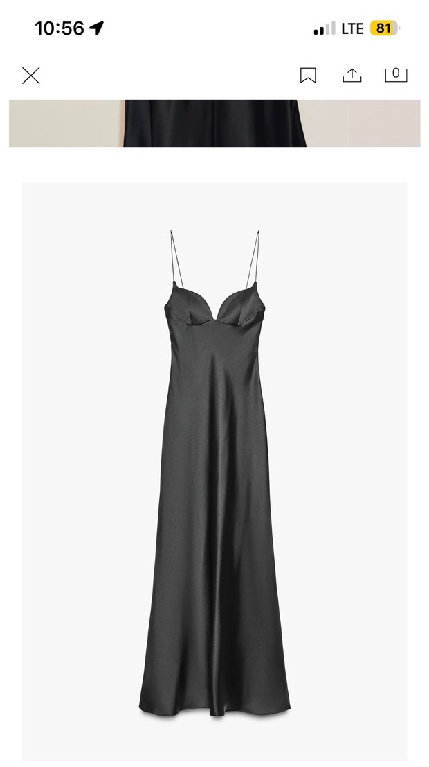 Zara Straplez Uzun Kadın Elbise - Görsel 3