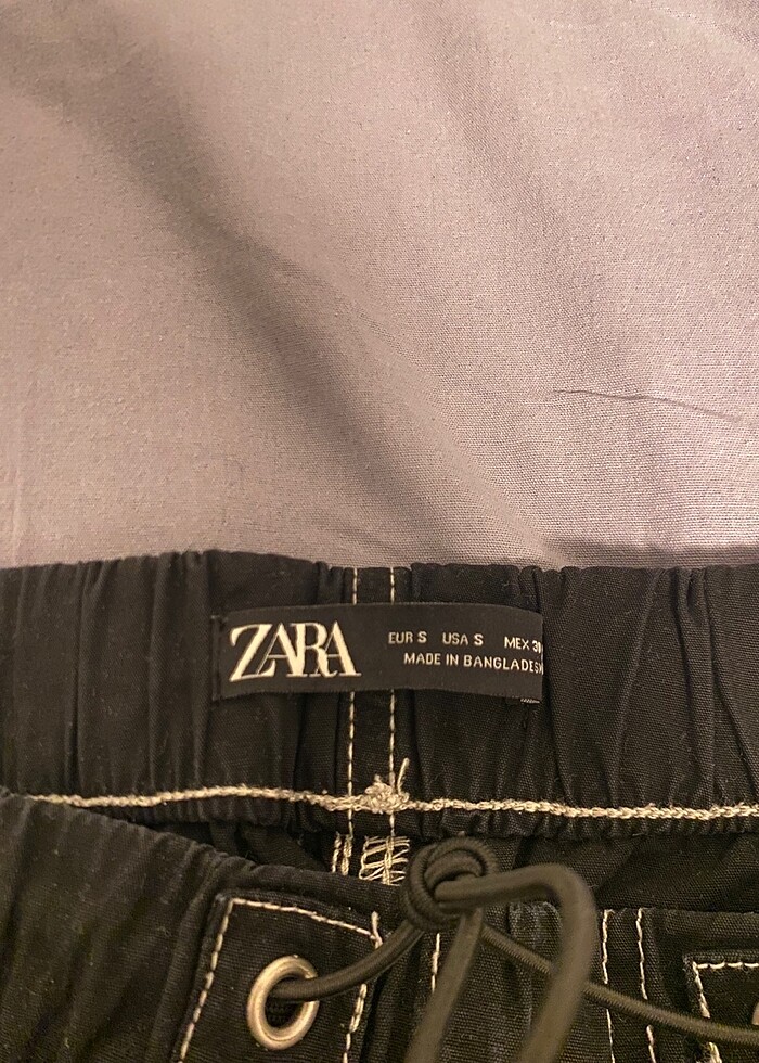 ZARA Baggy Dikişli Kargo Pantolon - Görsel 2