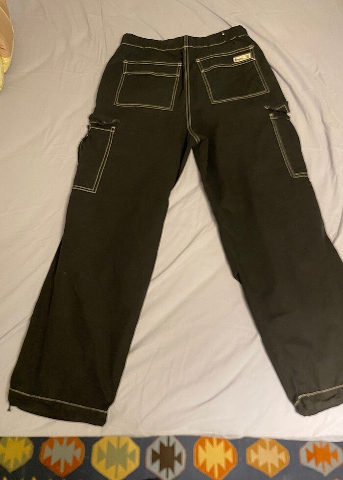 ZARA Baggy Dikişli Kargo Pantolon - Görsel 3