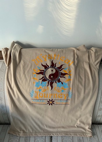 Bej Baskılı Kısa Kollu Erkek Tişört - Görsel 3