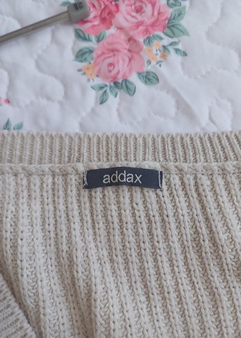 Addax Çok Renkli V Yaka Örgü Kadın Kazak