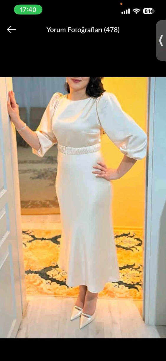 Betty & Sam Heleny Ekru Nişan Elbisesi - Görsel 2