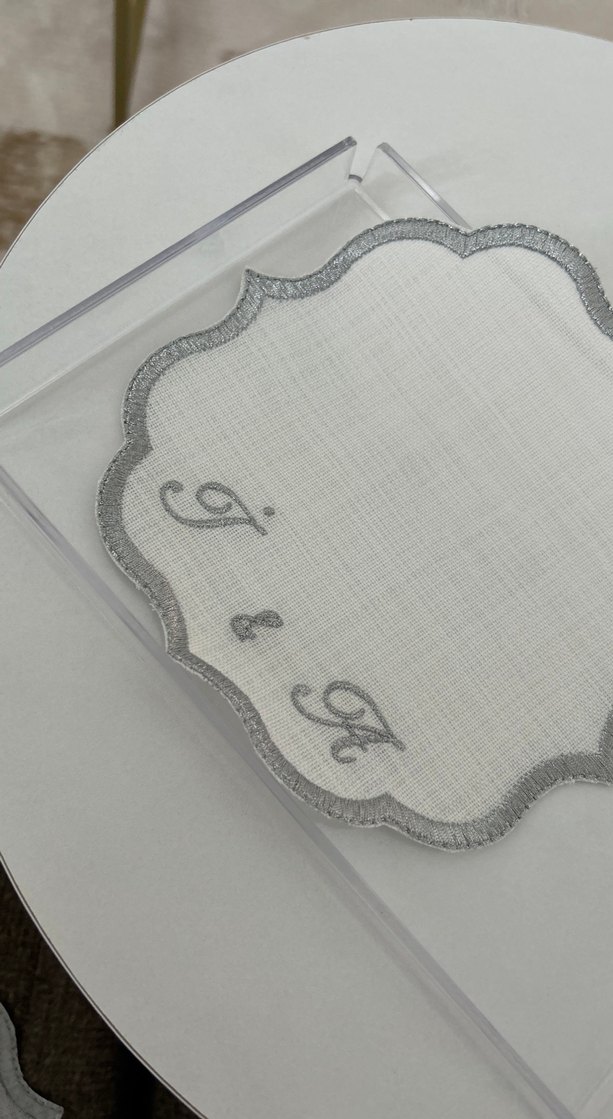 Gri Dantel Kenarlı Kahve Sunumluk - Görsel 2