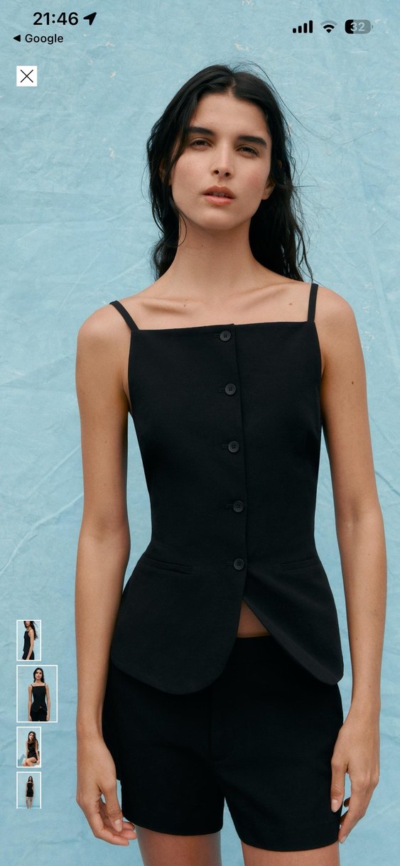 Düğmeli Siyah V Yakalı Kadın Yelek - Görsel 3