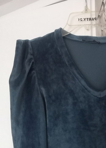 L Beden kadife bluz - Görsel 3