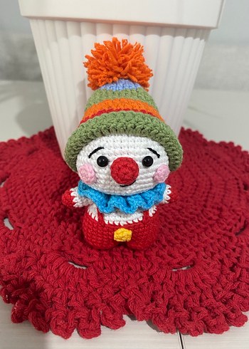 Beden Renkli Örgü Palyaço Peluş Oyuncak