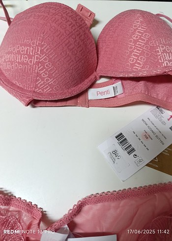 s Beden Pembe Bohem Mini Sütyen ve Külot Takımı
