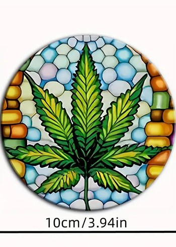 Renkli 6'lı Yaprak Desenli Bardak Altlıkları - Görsel 3