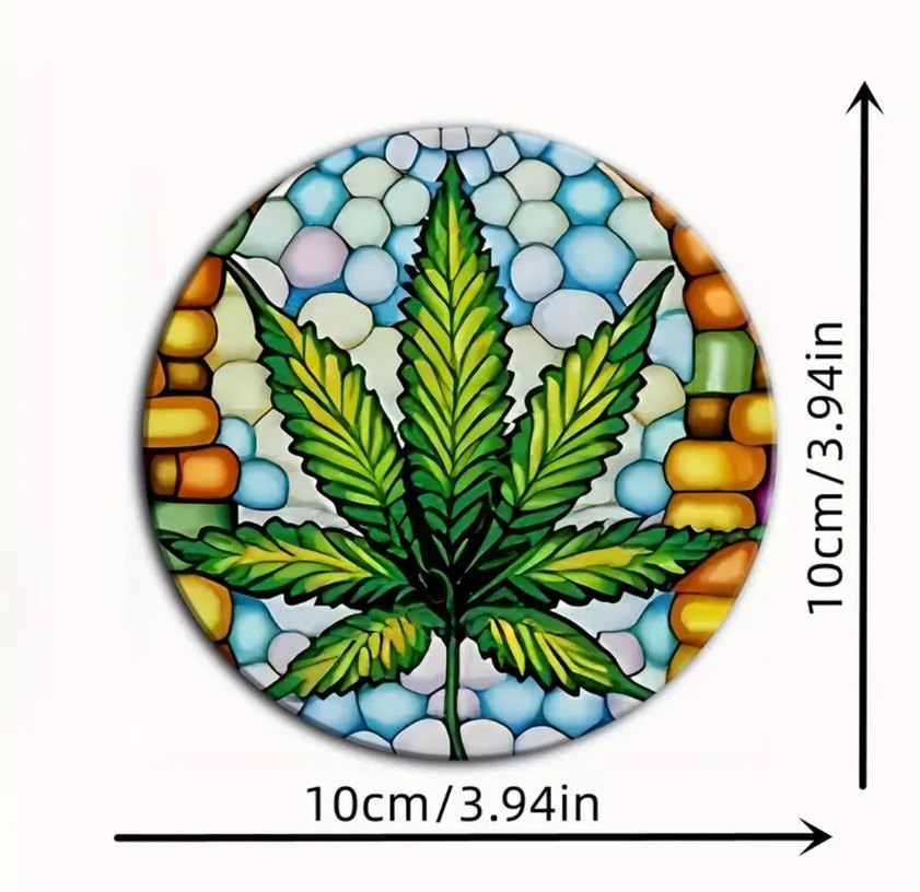 Renkli 6'lı Yaprak Desenli Bardak Altlıkları - Görsel 3