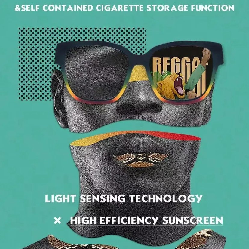 Çok Renkli Retro Erkek Güneş Gözlüğü - Görsel 2