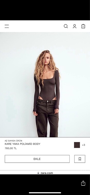 diğer Beden Zara Kare yaka polimaid body