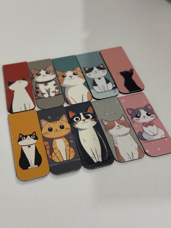 Renkli Kedi Temalı Kitap Ayracı Seti - Görsel 2