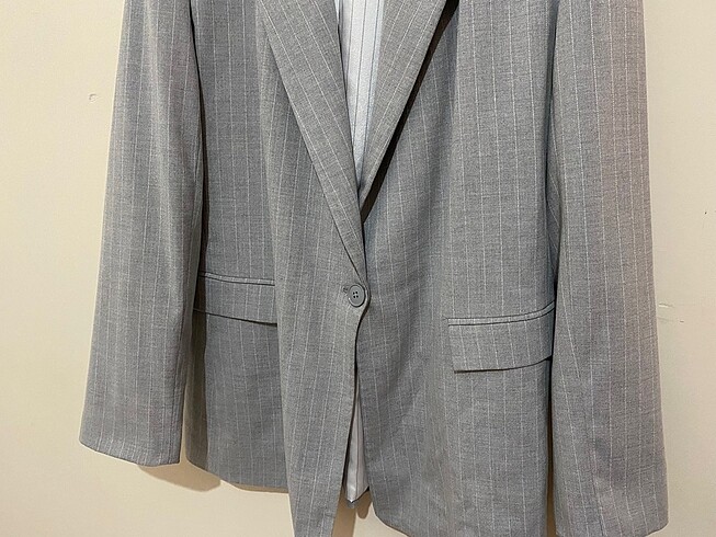 xl Beden gri Renk Gri Blazer Ceket