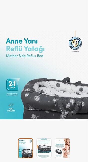 Anne yanı reflü yatağı- Babynest