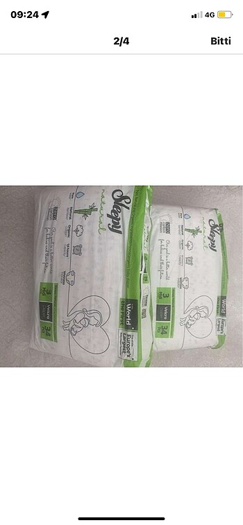 Sleppy 3 no bebek bezi 5 paket fiyatıdır. Yarım paket hediyedir.