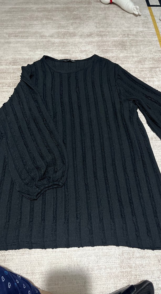 Kadın Siyah Uzun Kollu Triko - Görsel 2