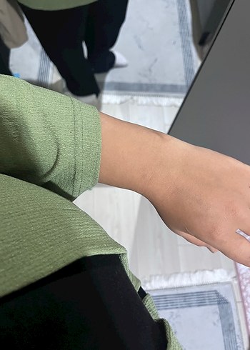 Diğer Yeşil Salaş Kadın triko hırka
