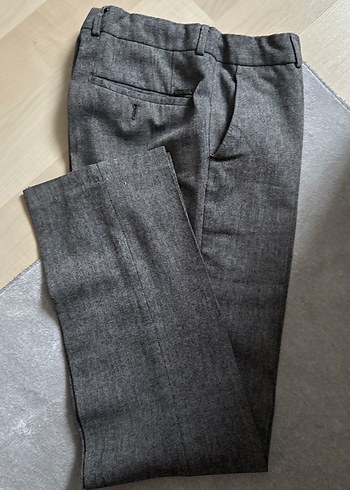 Düğmeli Gri Erkek Pantolon Regular Fit - Görsel 2