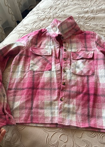 Pembe Düğmeli çocuk Gömlek - Görsel 2