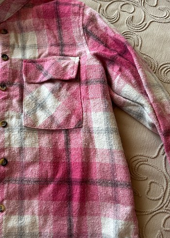 Pembe Düğmeli çocuk Gömlek - Görsel 4