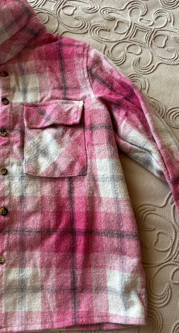 Pembe Düğmeli çocuk Gömlek - Görsel 4