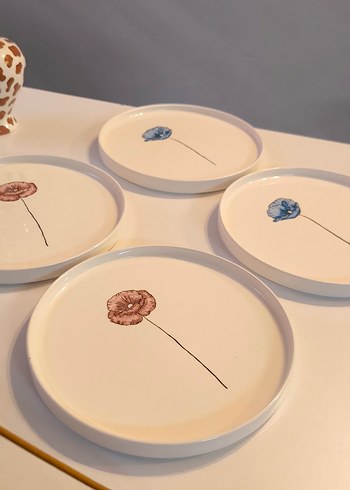 H&M Çiçek Desenli Bohem Tabak