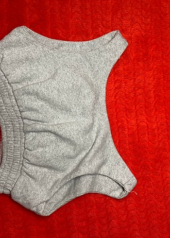 Gri nike askılı crop - Görsel 2