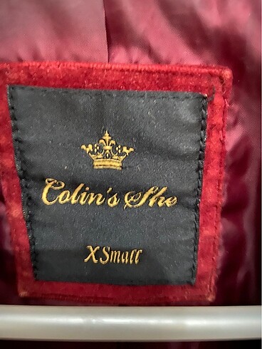 xs Beden bordo Renk Colins kadife ceket. Xs