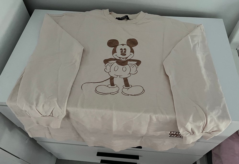 Uzun Kollu Mickey Baskılı Hamile giyim üst sweatshirt - Görsel 2
