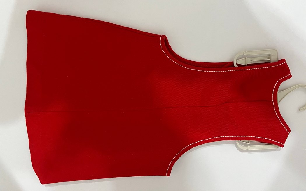 Nakışlı Kırmızı Kız Çocuk Kolsuz Elbise - Görsel 3