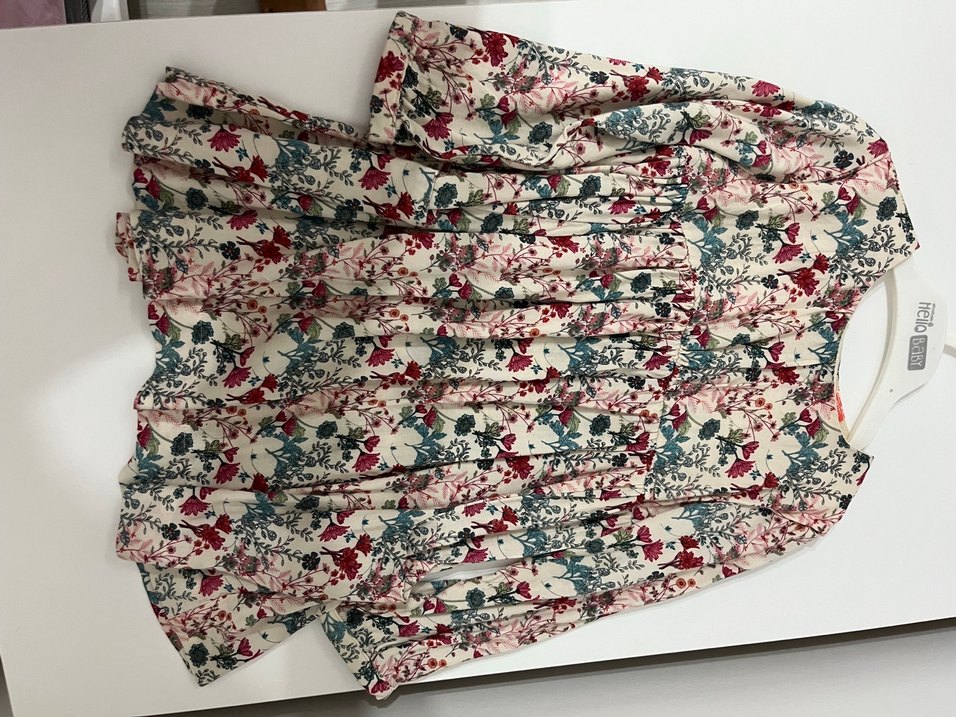 Çiçek Desenli Bohem Uzun Kollu Kız Elbisesi - Görsel 4